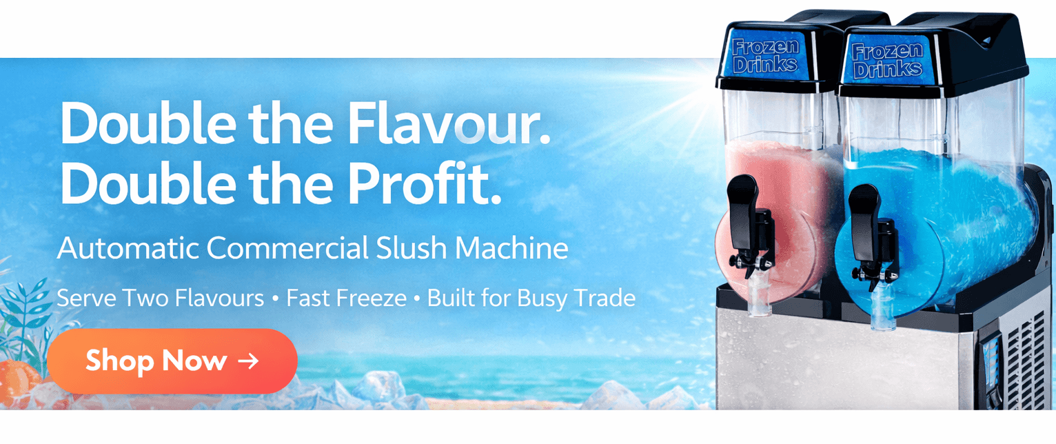 Commercial Slush Machine | Double Bowl Slush Maker | 2x12L Capacity | Nice Ice SLU12x2